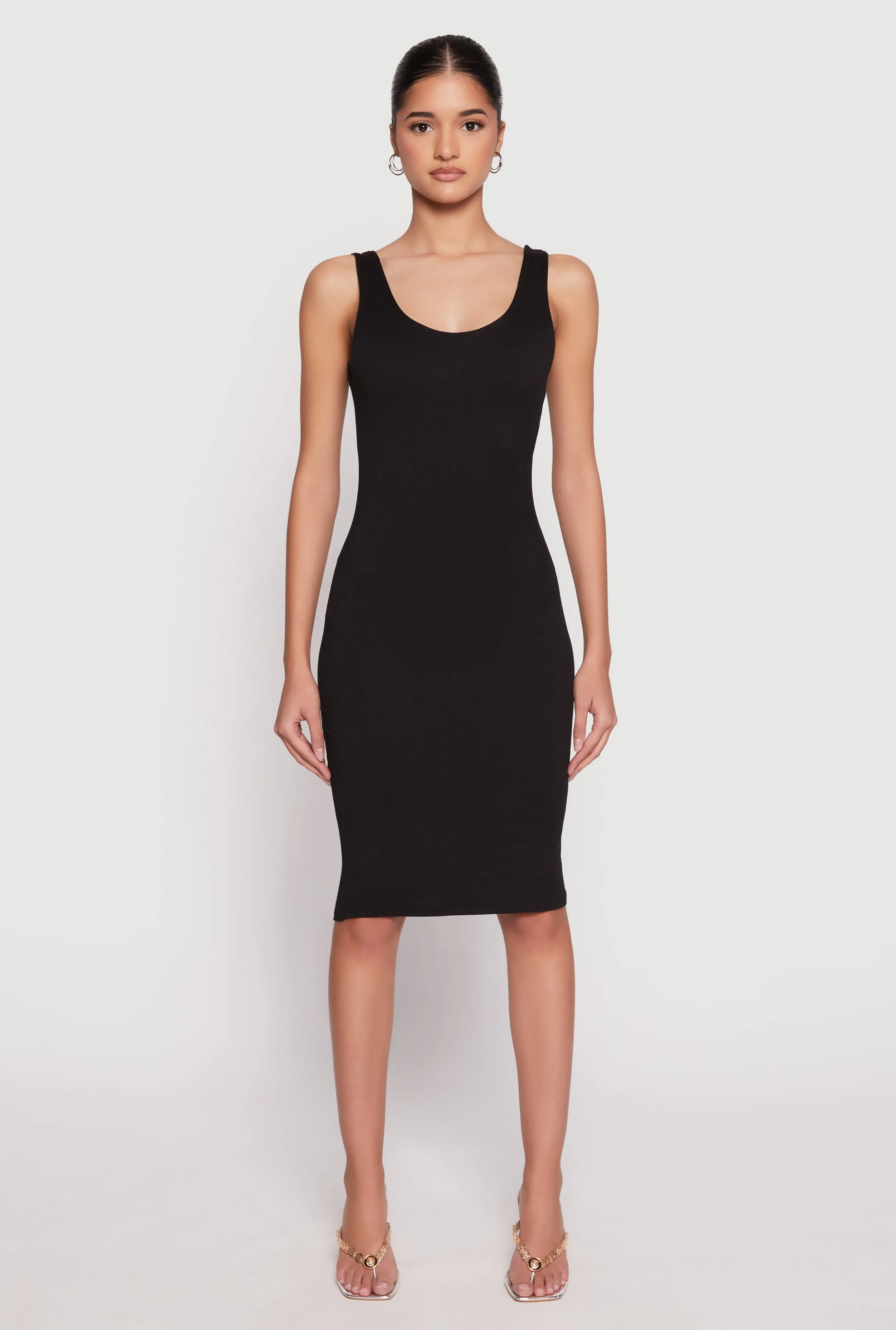 Scoop Neck Midi Dress sold by Rainbow