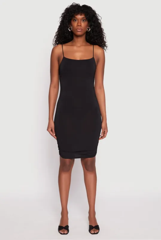 Square Neck Ruched Cami Dress sold by Rainbow