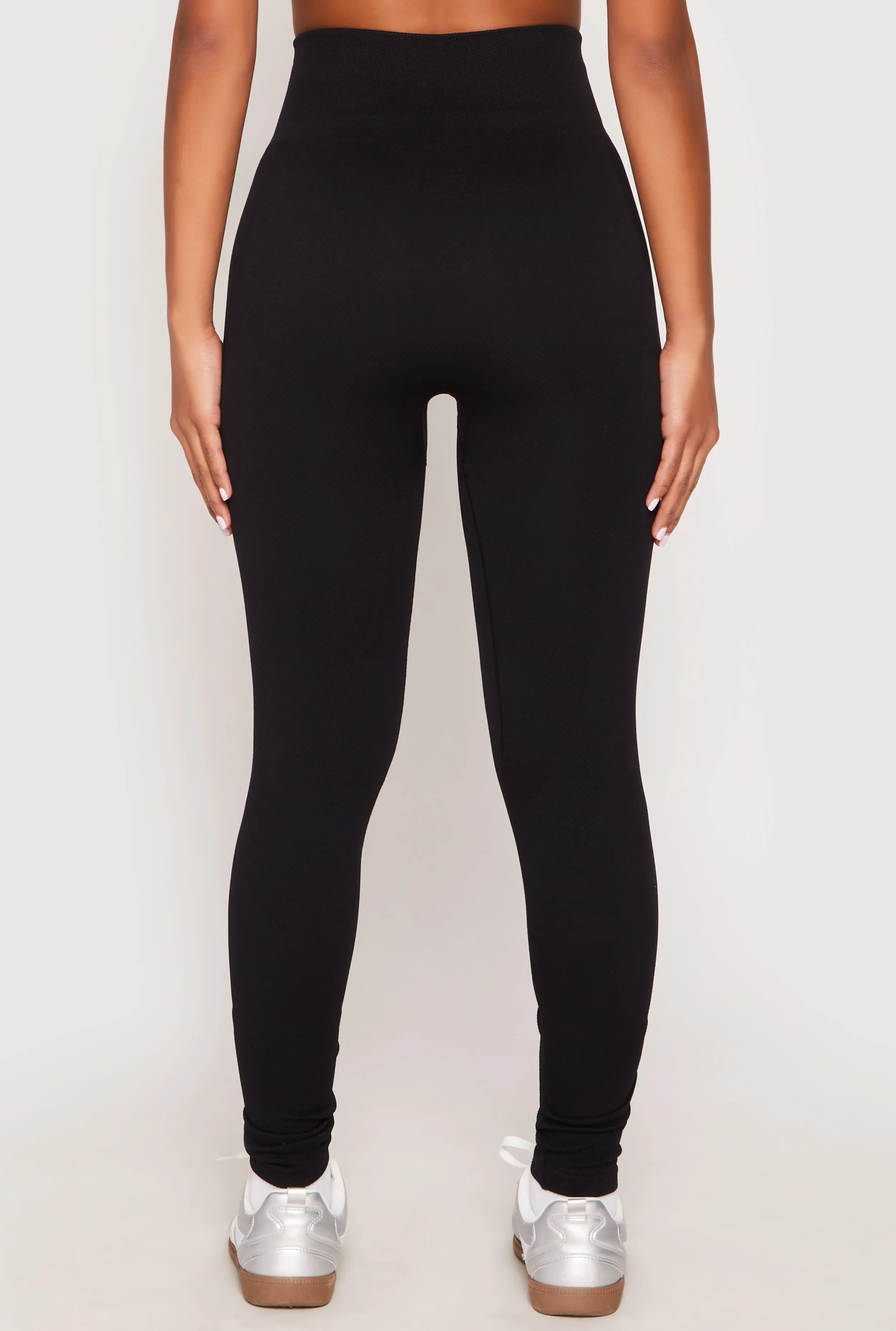 Rib Knit Seamless High Waist Leggings sold by Rainbow product image thumbnail 5