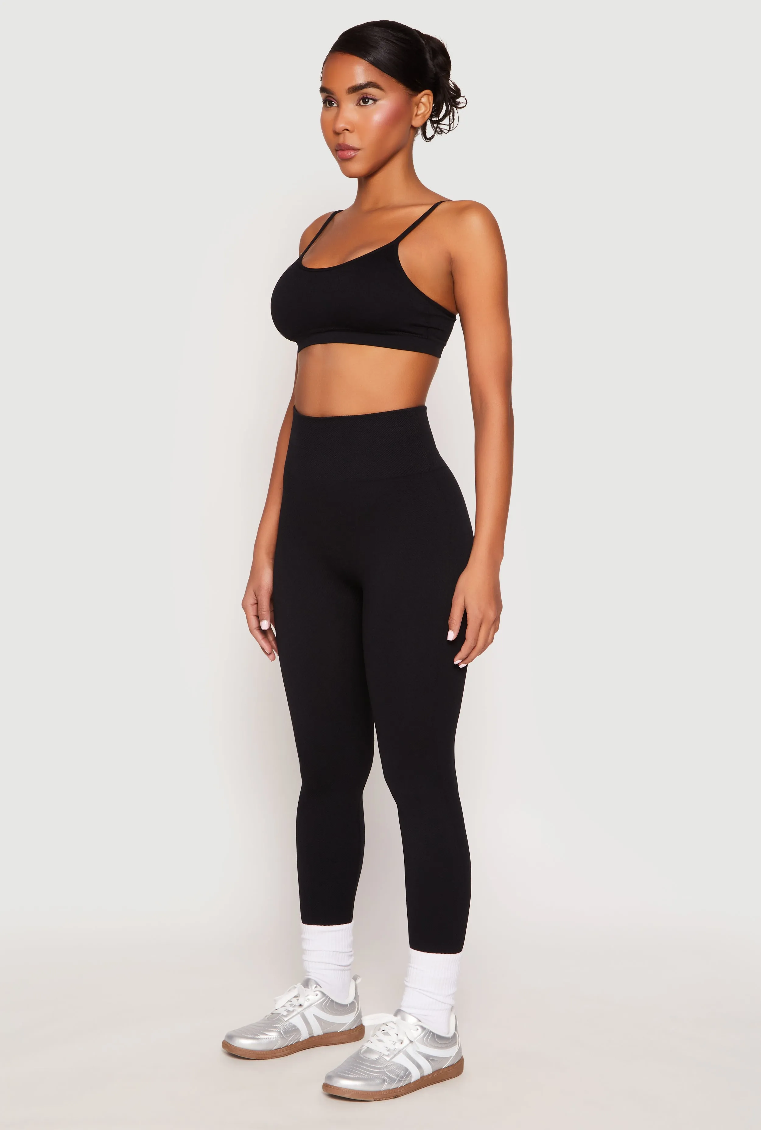 Rib Knit Seamless High Waist Leggings sold by Rainbow product image thumbnail 2