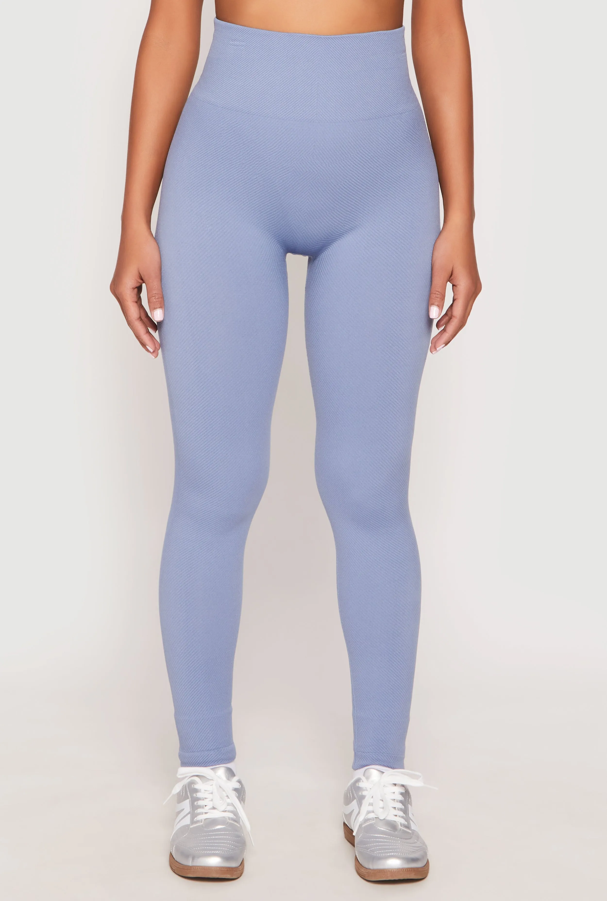 Rib Knit Seamless High Waist Leggings sold by Rainbow product image thumbnail 3