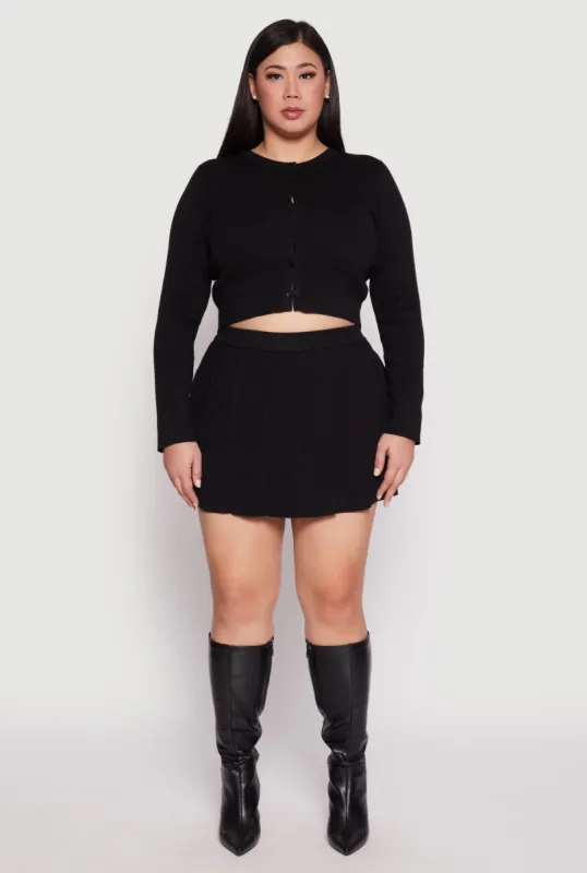 Plus Size Daisy High Waisted Pleated Skort sold by Rainbow