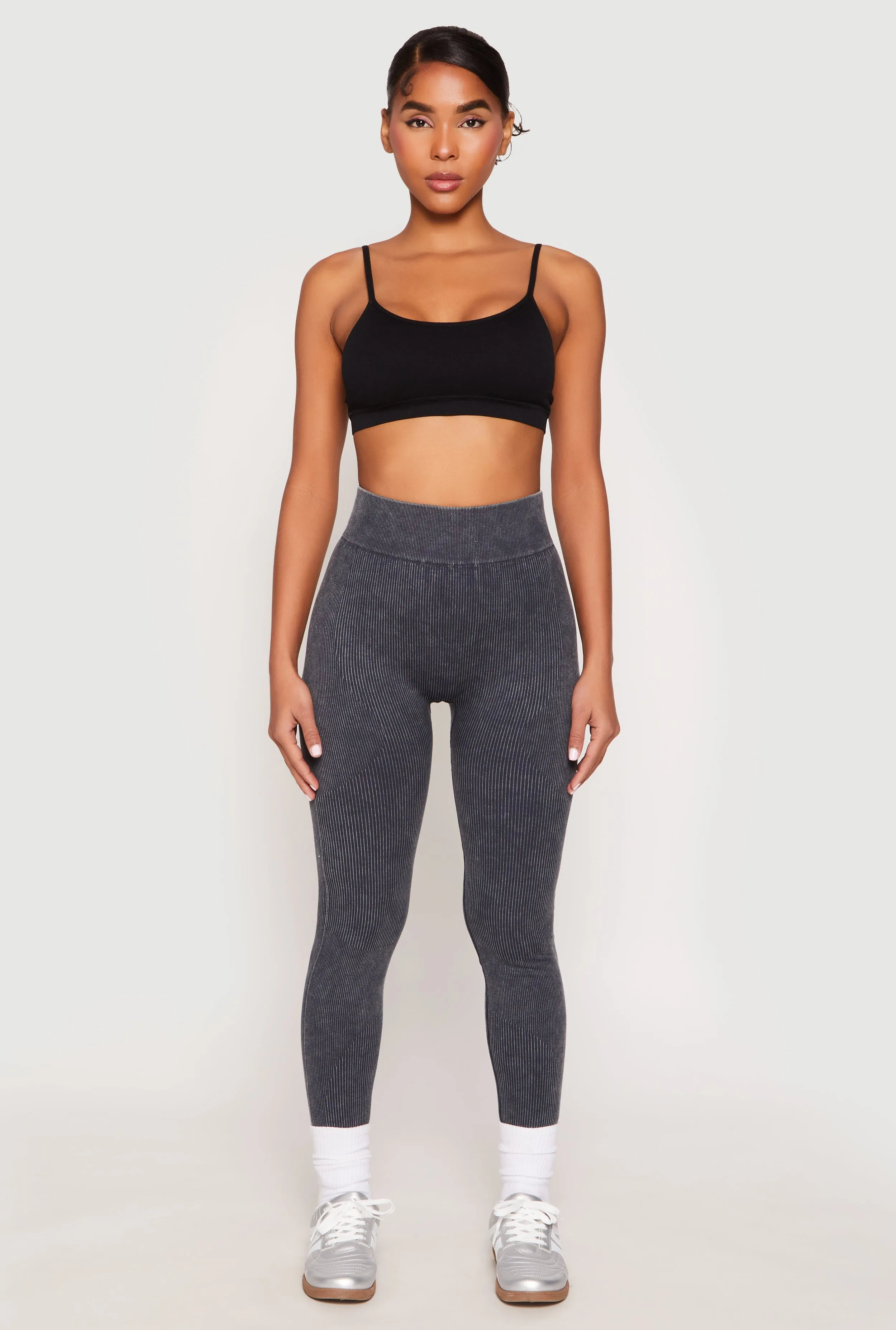 Seamless Acid Wash High Waisted Leggings sold by Rainbow