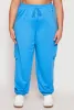 Plus Size French Terry Chain Detail Cargo Joggers sold by Rainbow