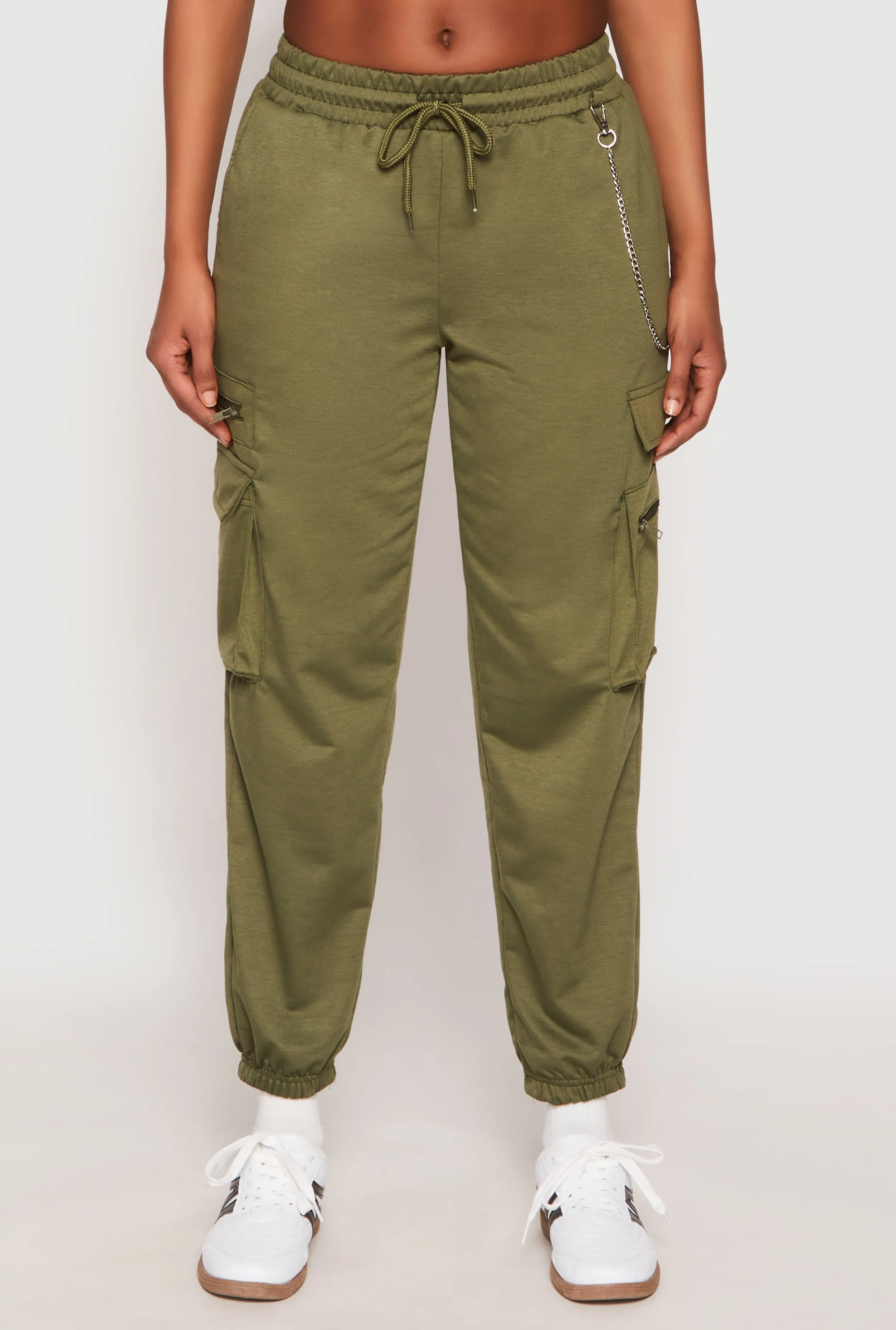 French Terry Chain Detail Cargo Joggers sold by Rainbow product image thumbnail 2