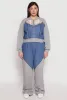 Plus Size Denim Color Block Wide Leg Pants sold by Rainbow