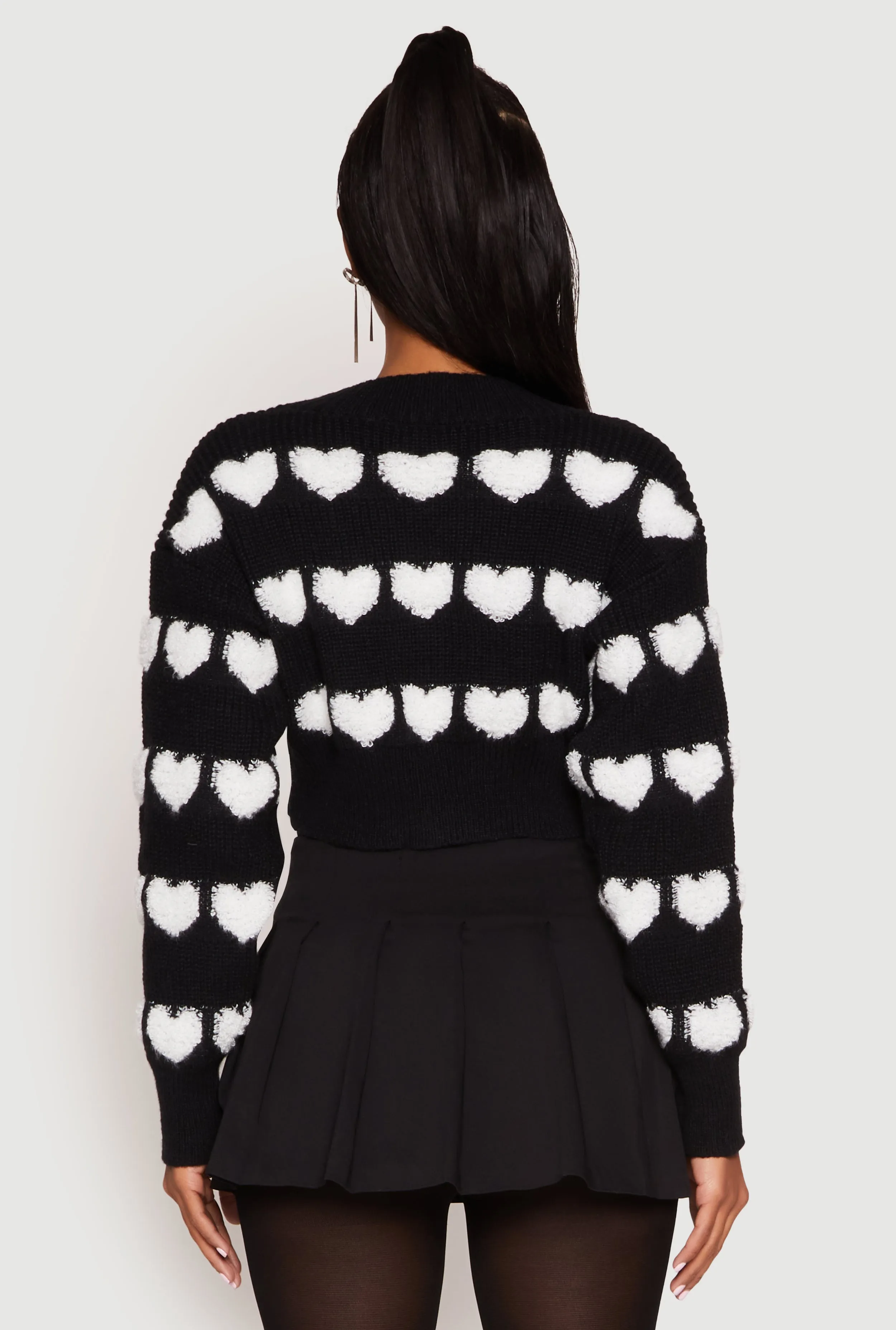 Daisy Chenille Heart Cropped Cardigan sold by Rainbow product image thumbnail 5