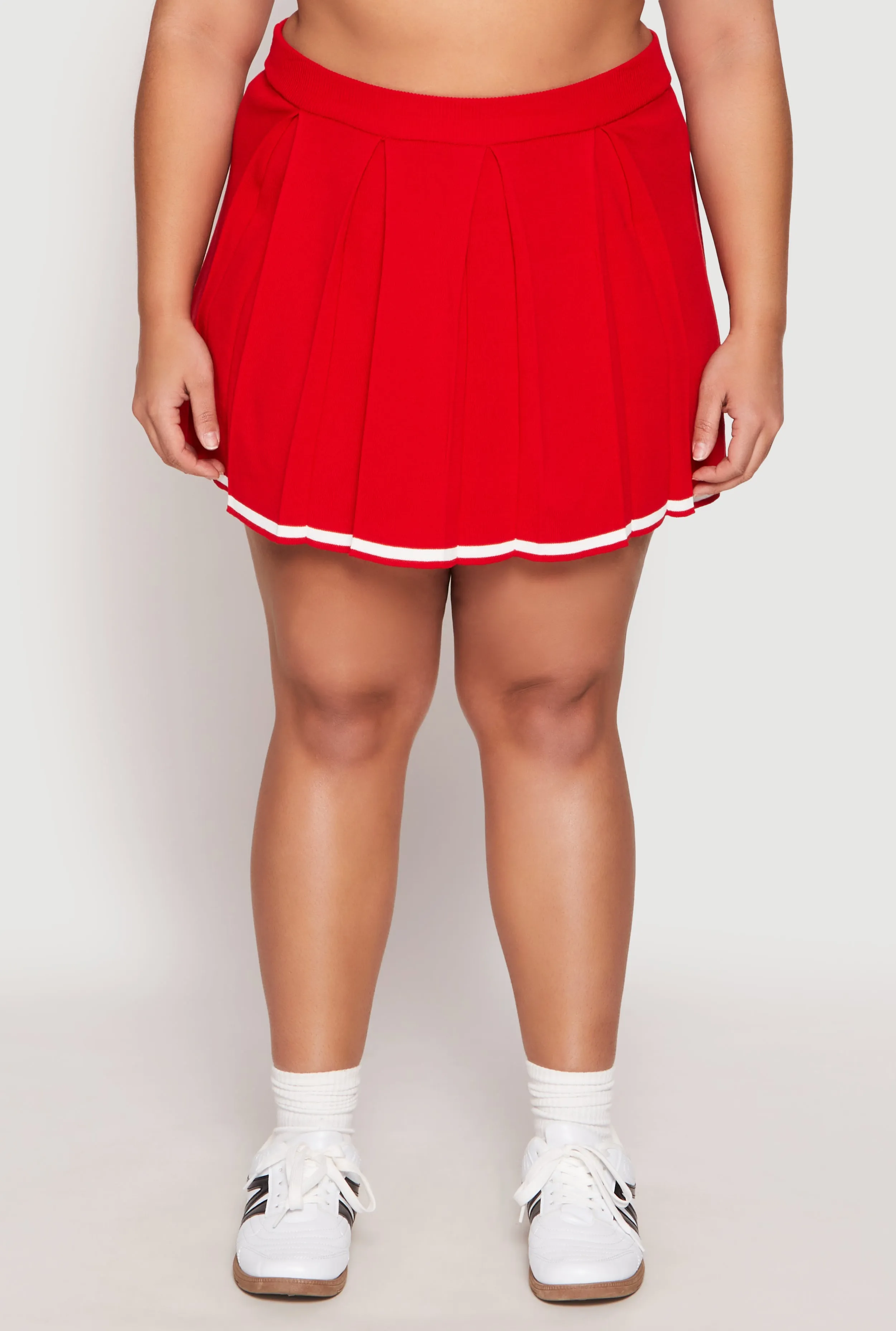 Plus Size Daisy Contrast Trim Pleated Tennis Skirt sold by Rainbow product image thumbnail 2
