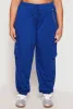Plus Size French Terry Chain Detail Cargo Joggers sold by Rainbow