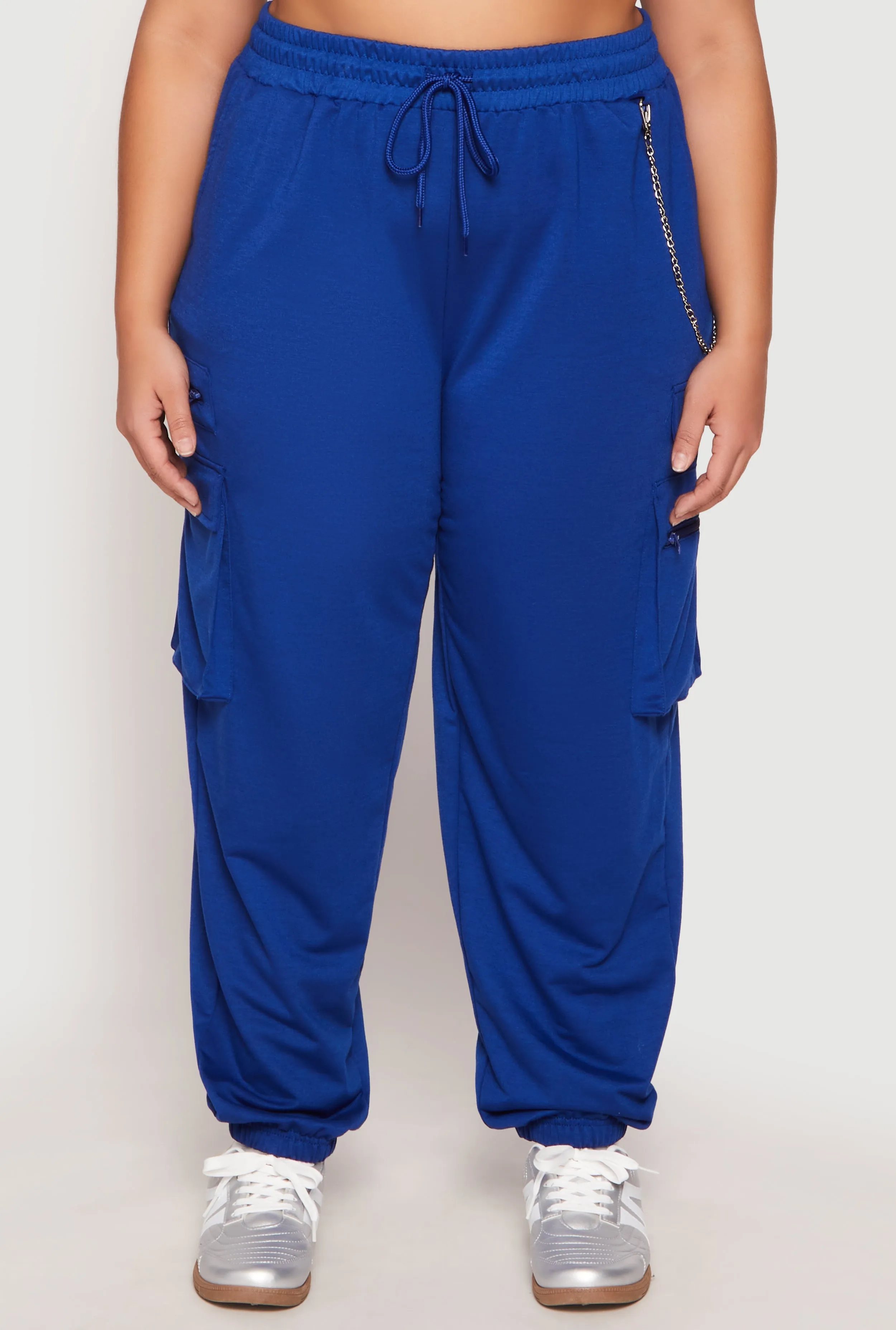 Plus Size French Terry Chain Detail Cargo Joggers sold by Rainbow product image thumbnail 2