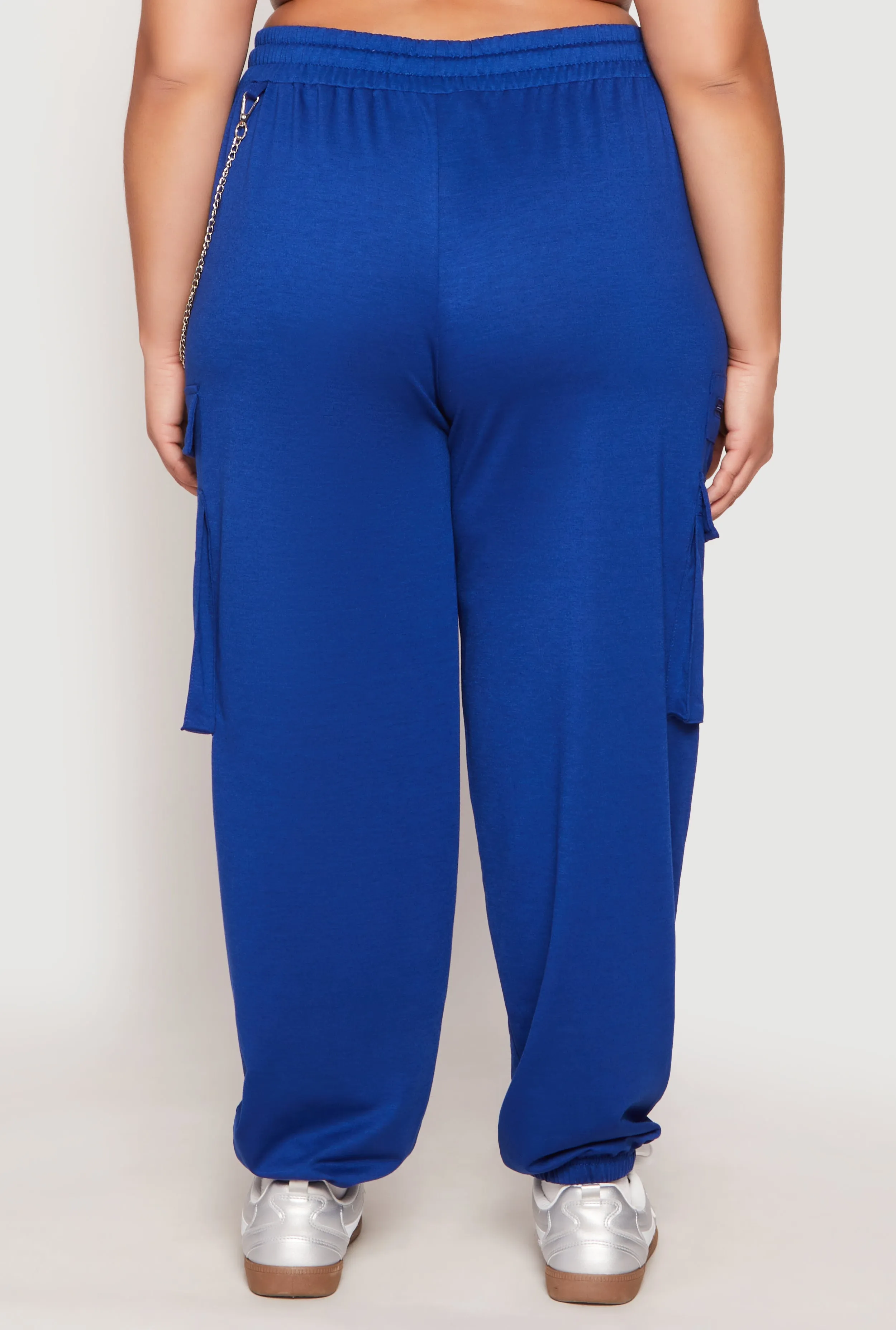 Plus Size French Terry Chain Detail Cargo Joggers sold by Rainbow product image thumbnail 3