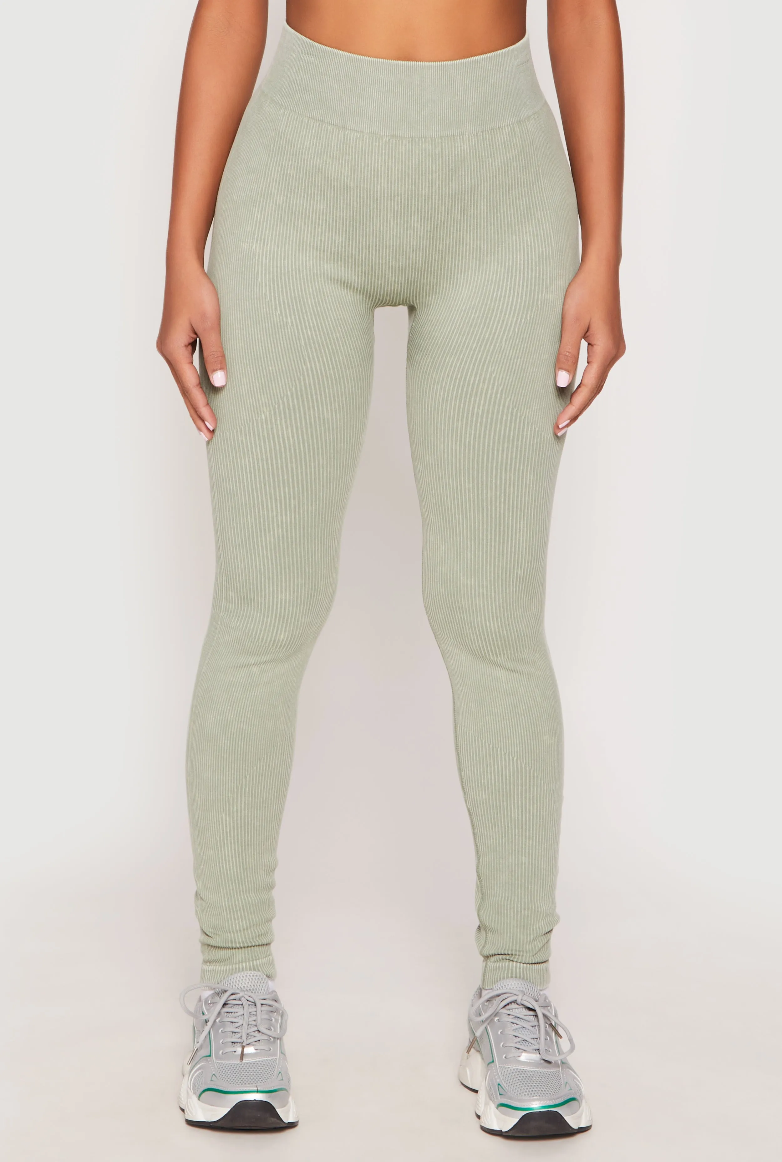 Seamless Acid Wash High Waisted Leggings sold by Rainbow product image thumbnail 3