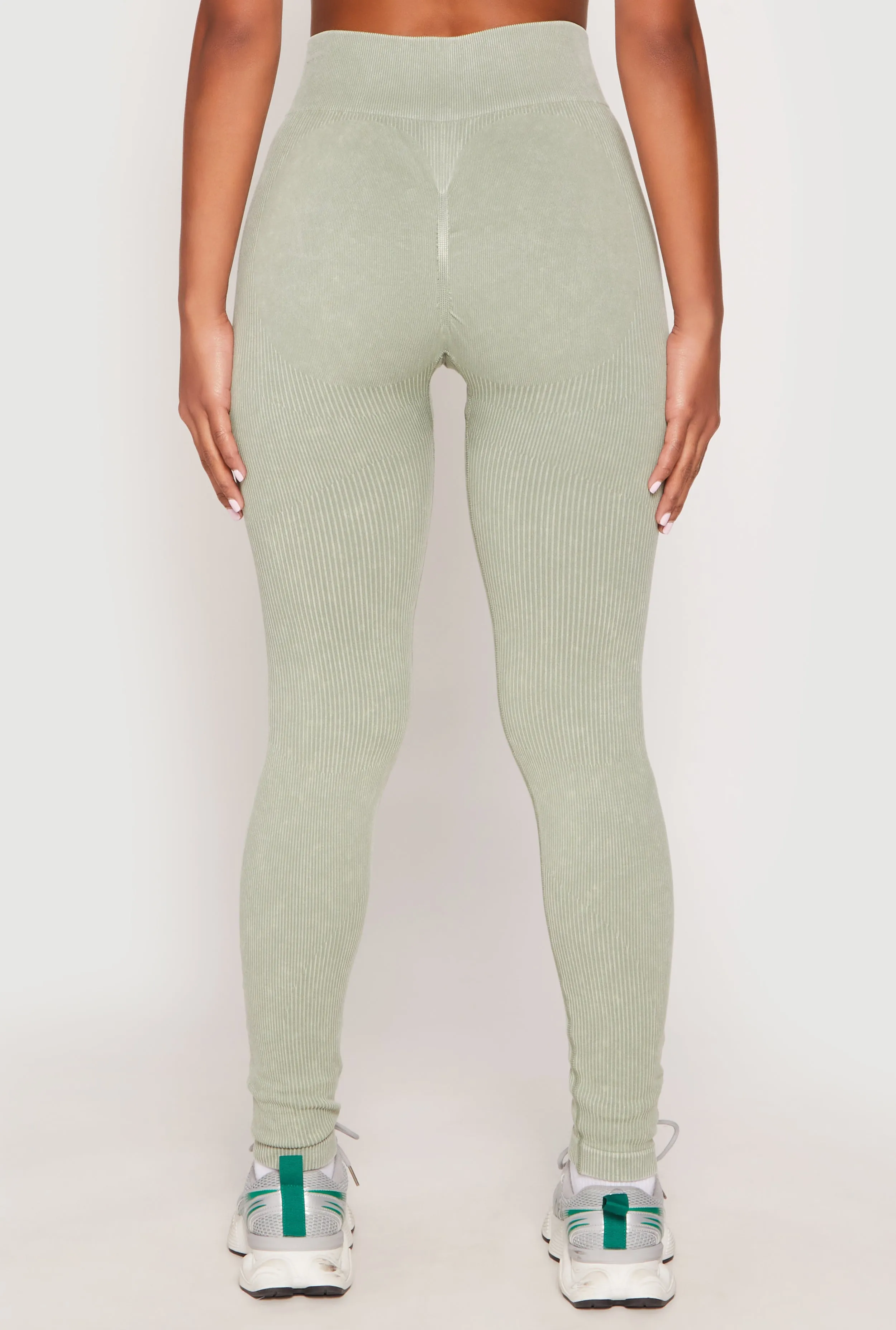 Seamless Acid Wash High Waisted Leggings sold by Rainbow product image thumbnail 5