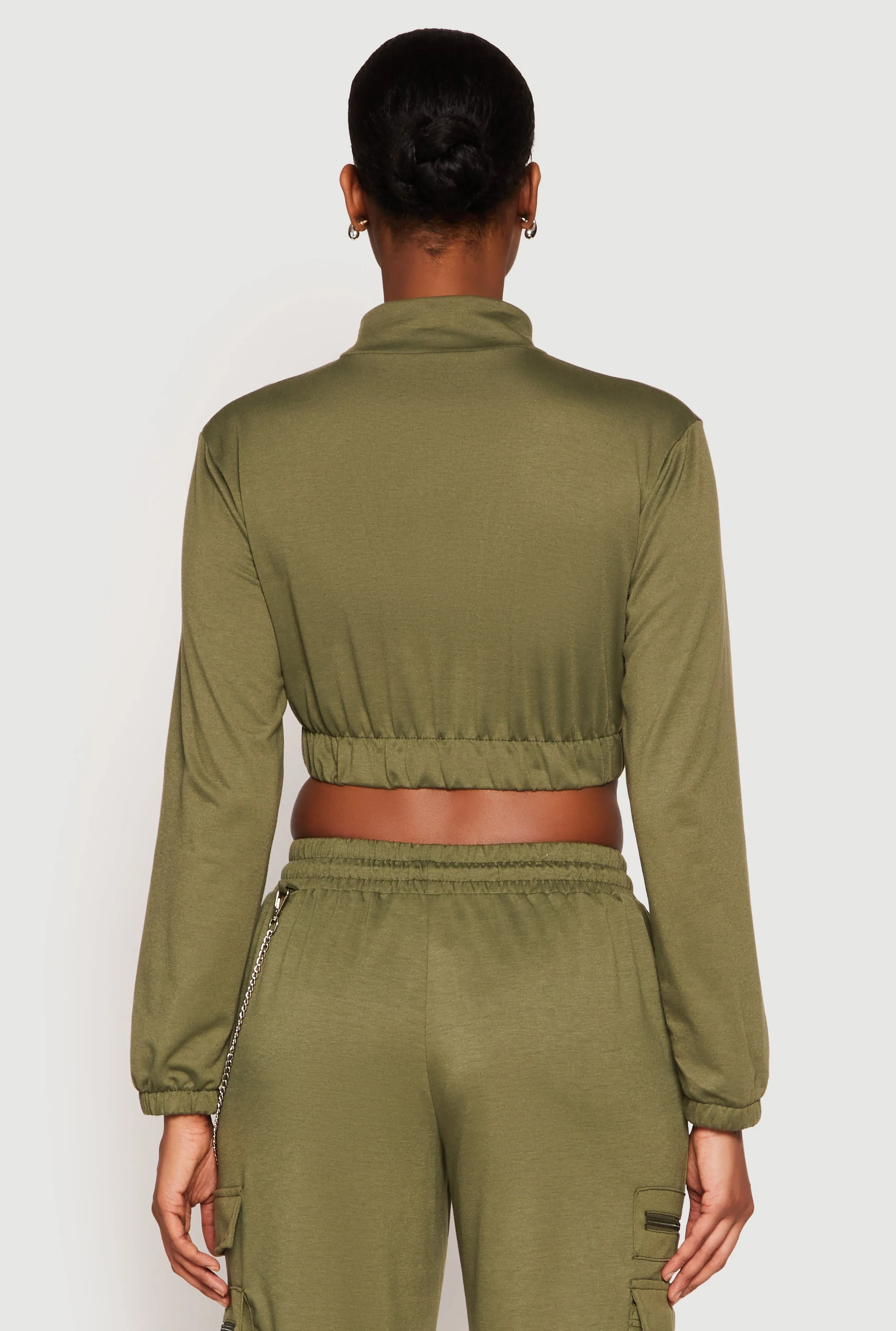 Zip Front Cropped Sweatshirt sold by Rainbow product image thumbnail 5