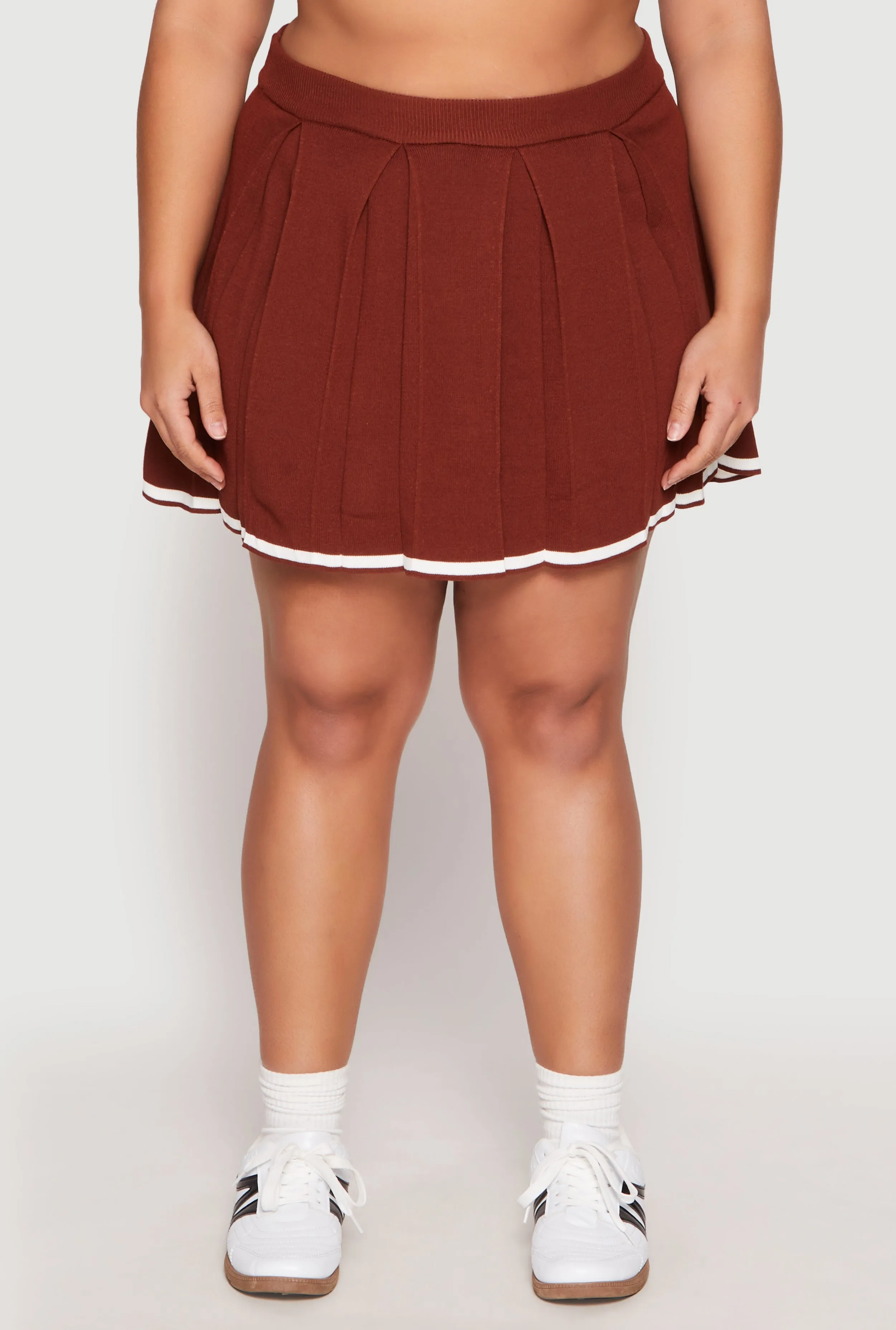 Plus Size Daisy Contrast Trim Pleated Tennis Skirt sold by Rainbow product image thumbnail 2