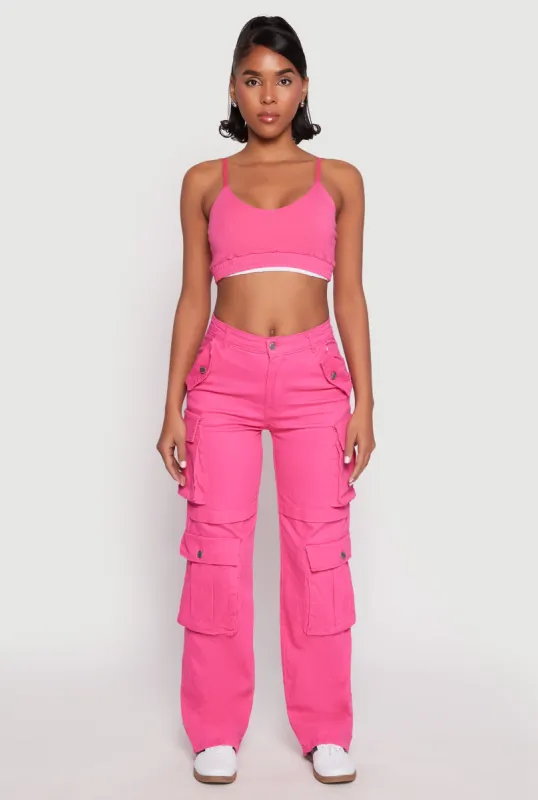 Daisy Four Cargo Pocket Straight Leg Pants sold by Rainbow