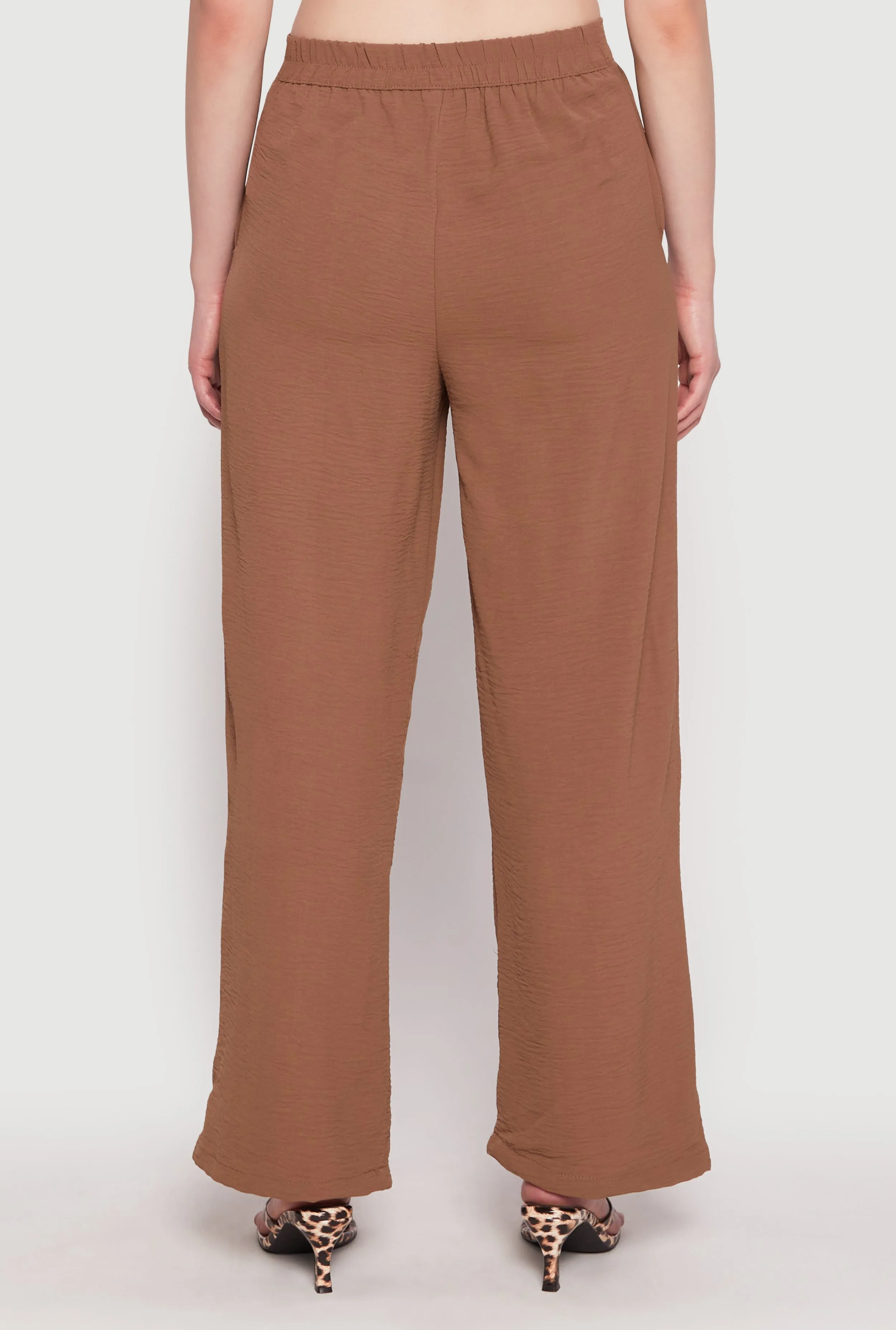 Airy Crepe Knit Wide Leg Dress Pants sold by Rainbow product image thumbnail 5