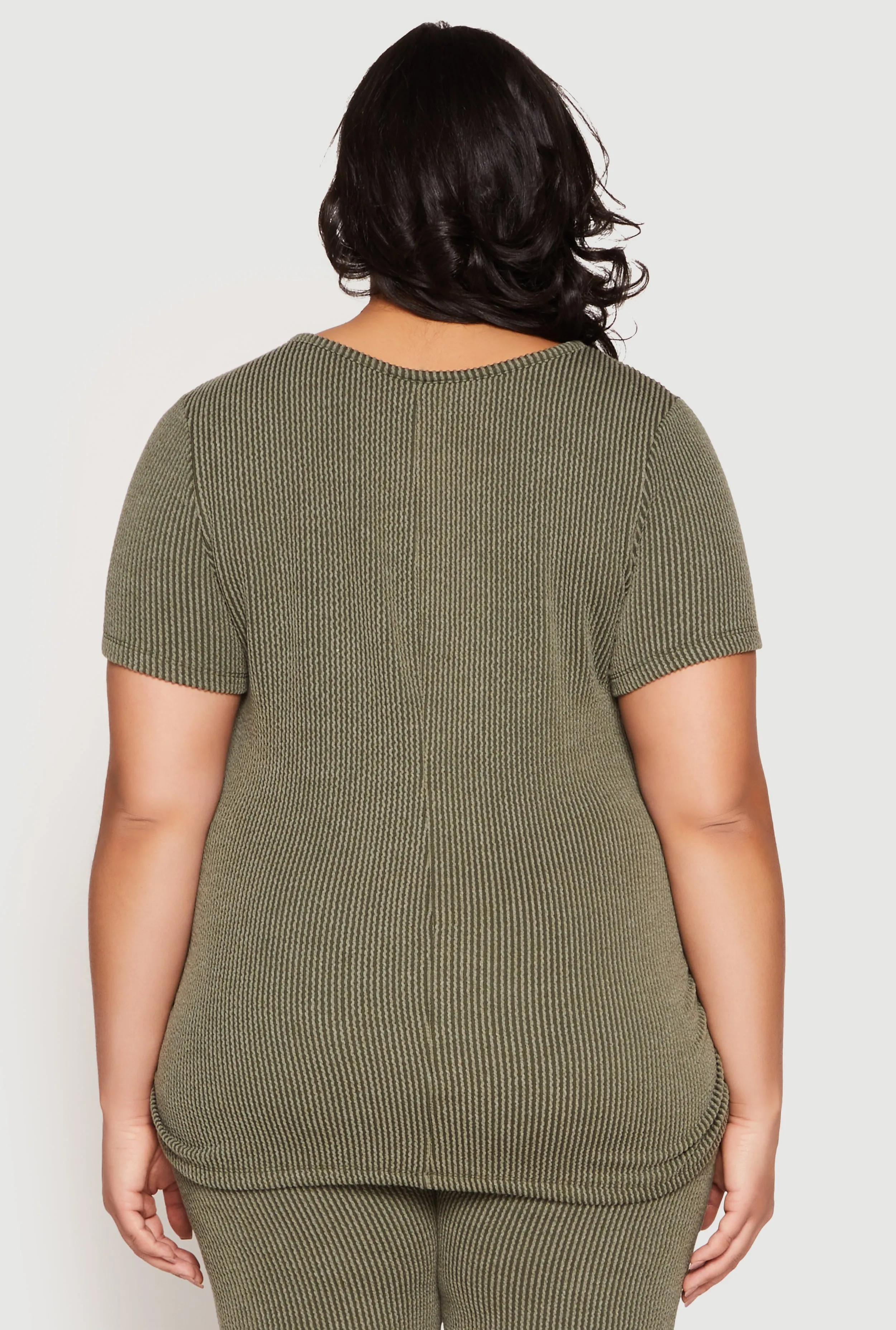 Plus Size Blessed Rib Knit Graphic Tee sold by Rainbow product image thumbnail 5