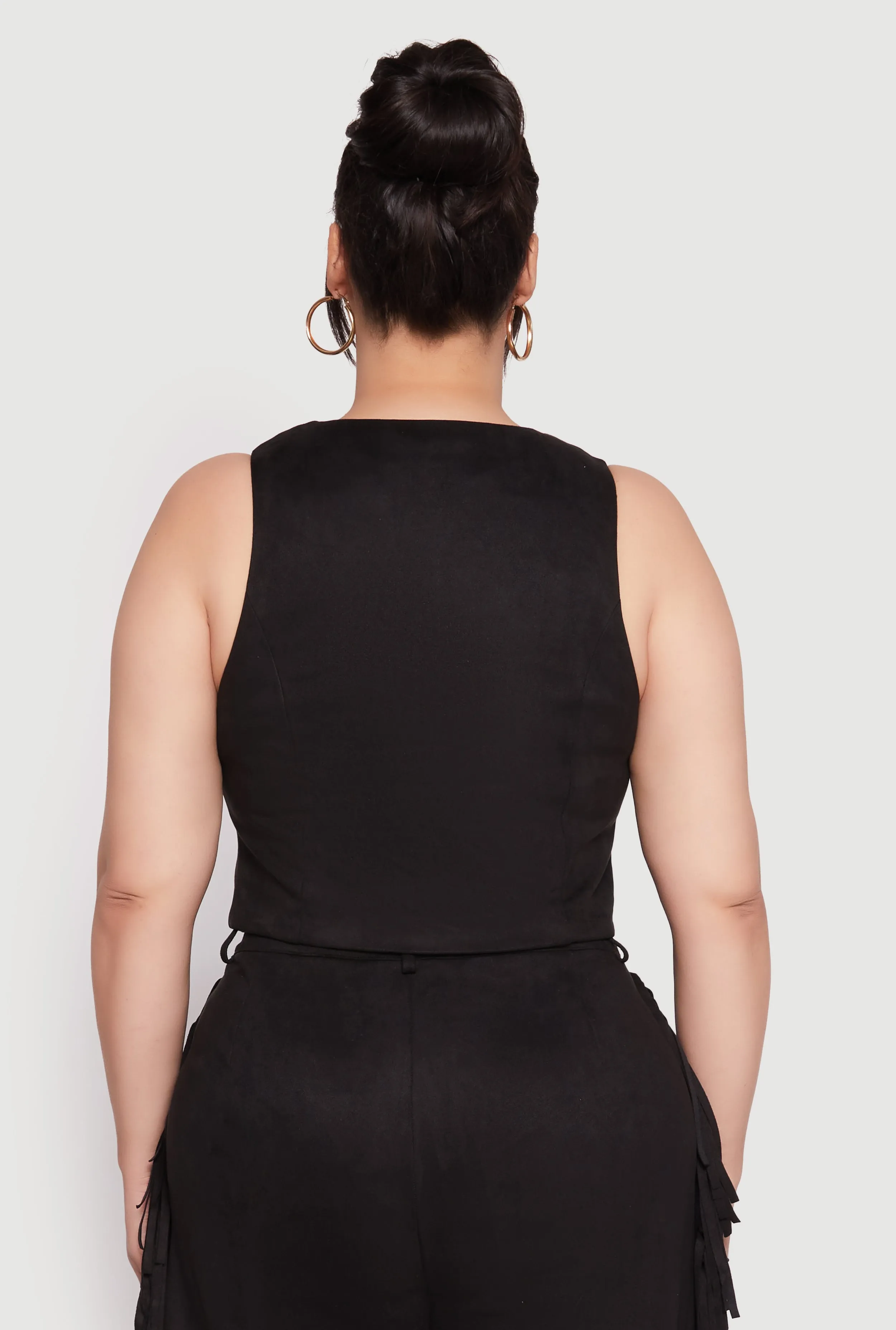 Plus Size Faux Suede Fringe Vest sold by Rainbow product image thumbnail 5