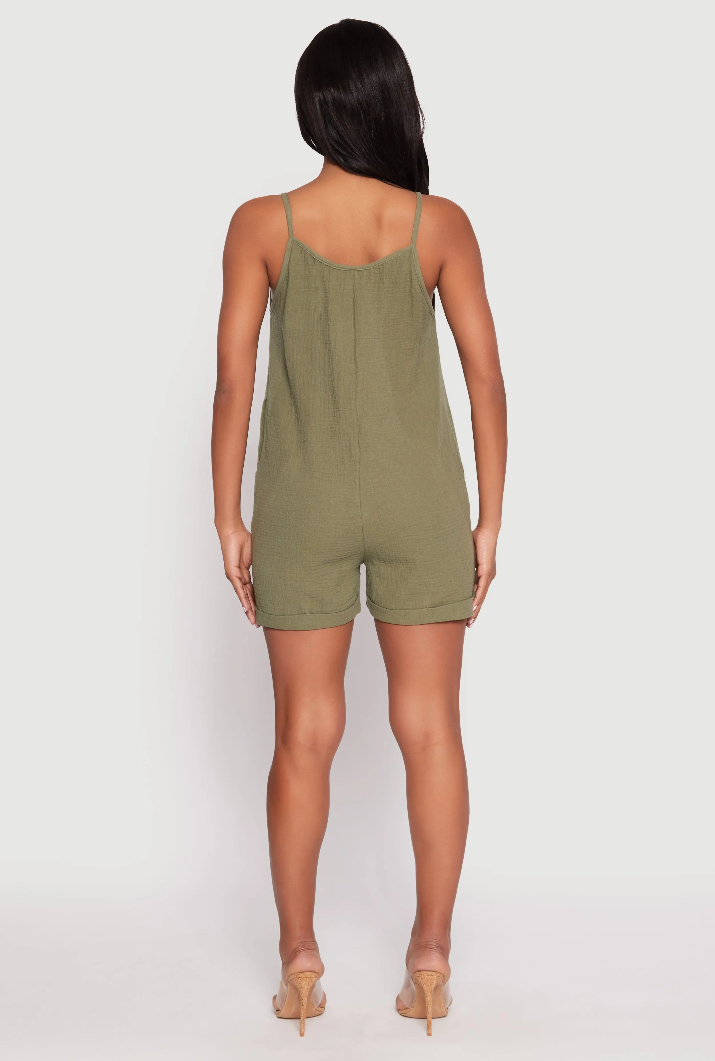 Gauze Knit Side Pocket Romper sold by Rainbow product image thumbnail 3