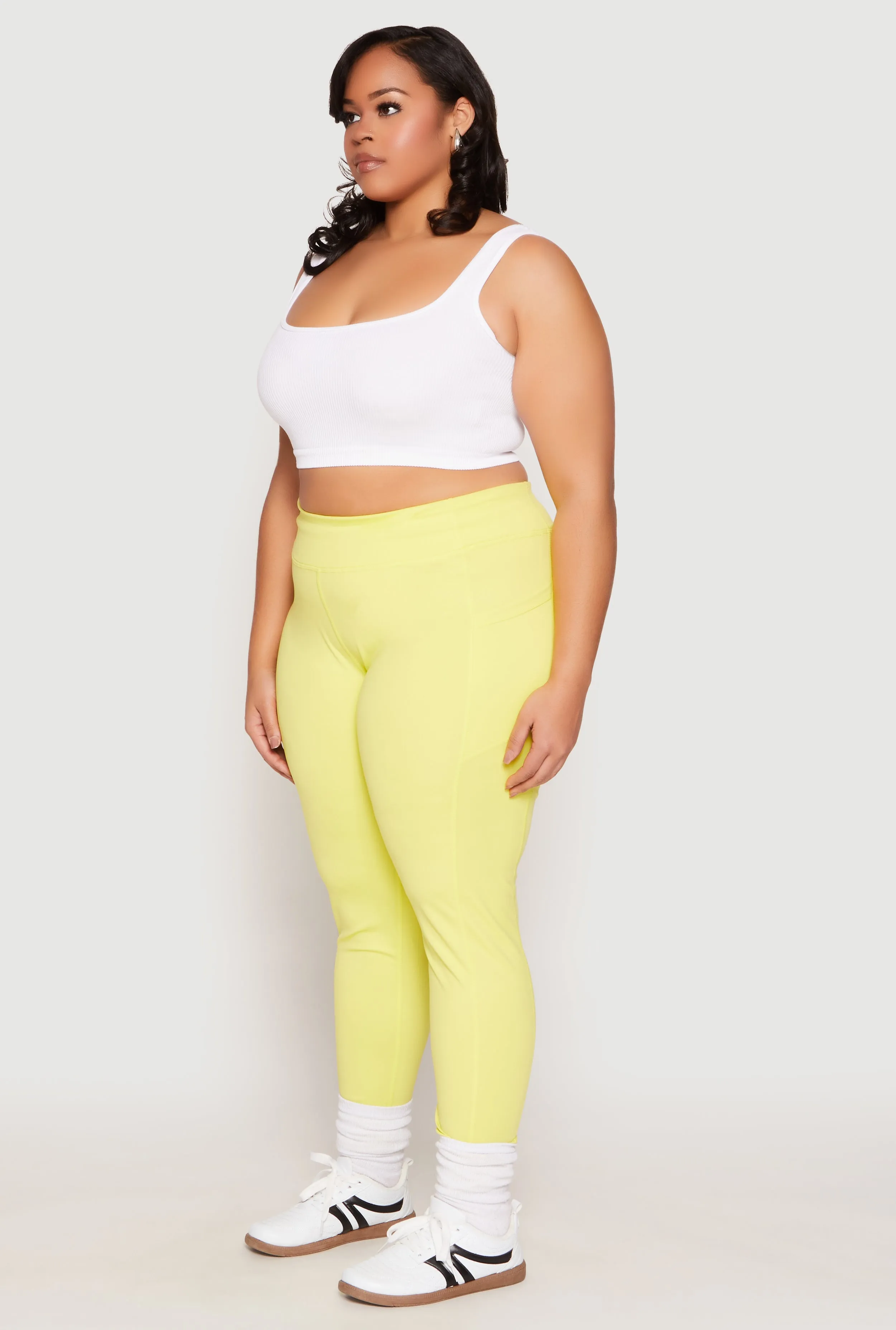 Plus Size Side Pocket High Waist Active Leggings sold by Rainbow product image thumbnail 2