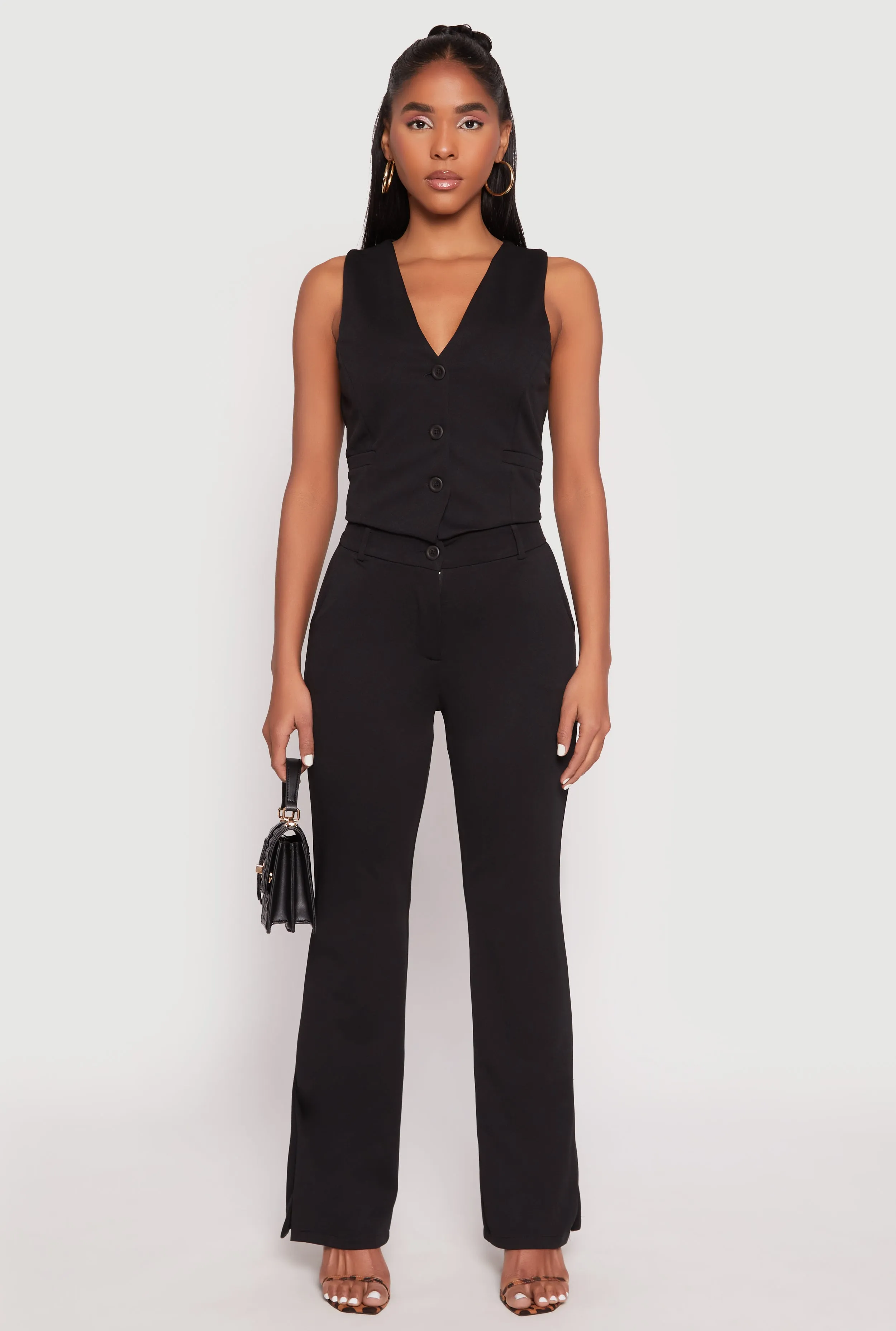 Iris Side Slit Straight Leg Pants sold by Rainbow