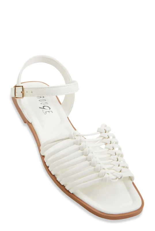 Woven Band Ankle Strap Sandals sold by Rainbow