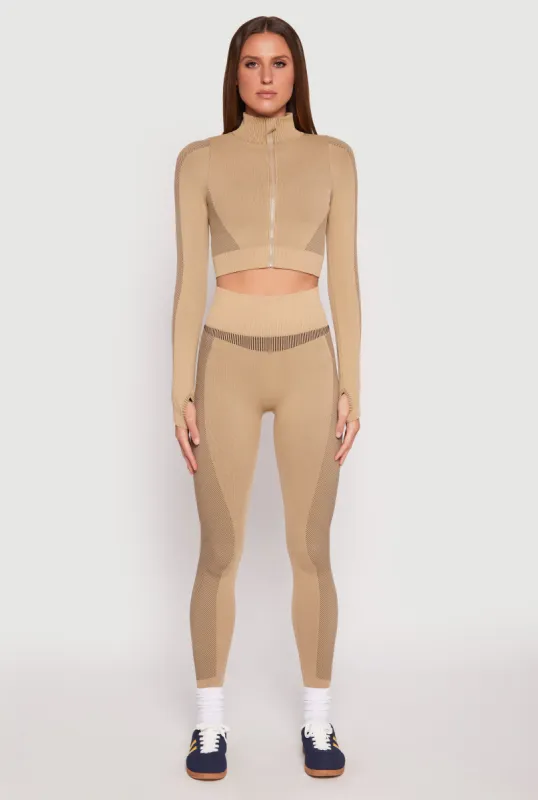 Seamless Compression Rib Leggings sold by Rainbow