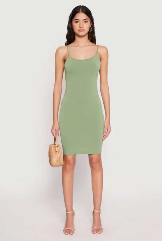 Crepe Knit Scoop Neck Cami Dress sold by Rainbow