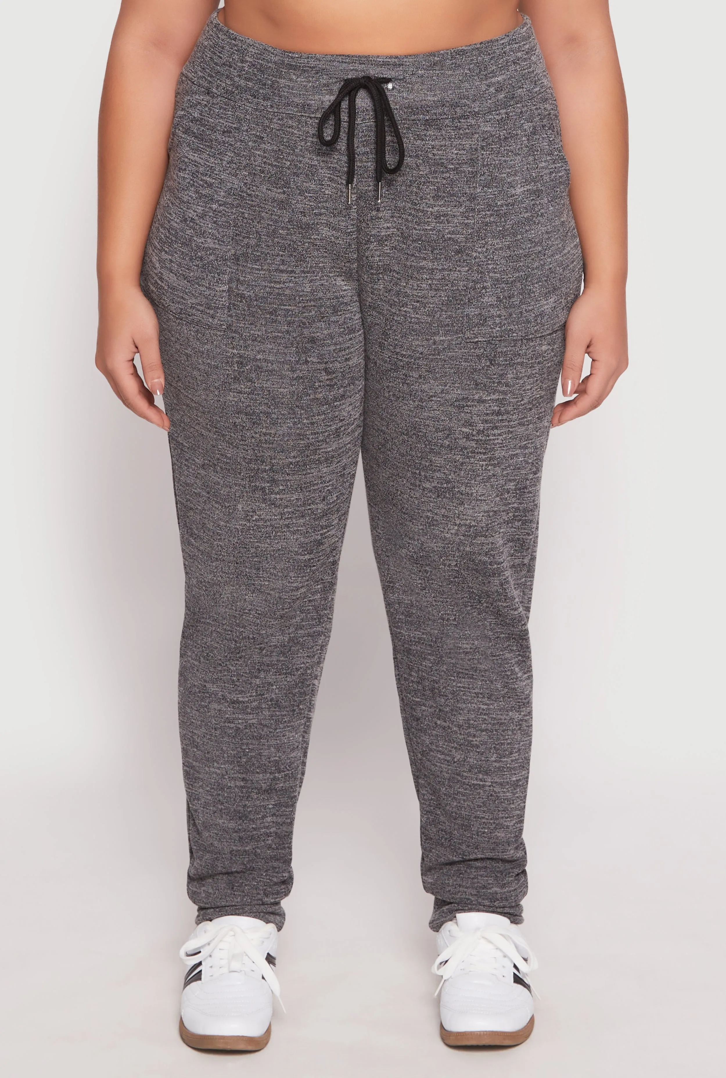 Plus Size Brushed Knit High Waisted Joggers sold by Rainbow product image thumbnail 3