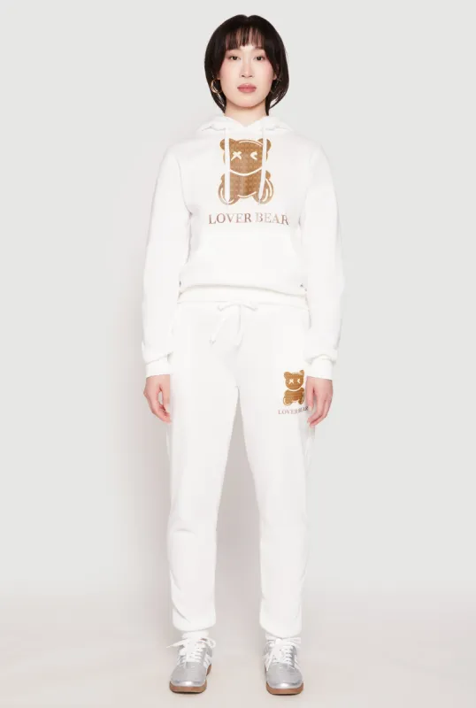 Fleece Lover Bear Graphic Joggers sold by Rainbow