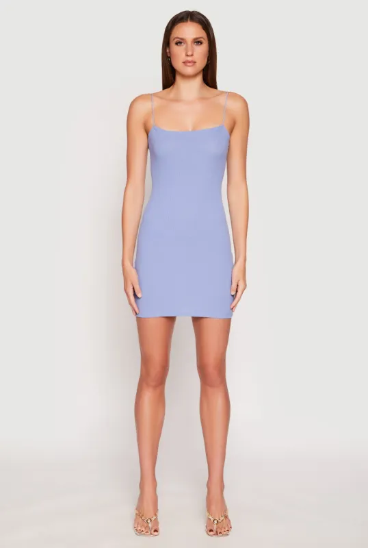 Ribbed Knit Cami Bodycon Dress sold by Rainbow