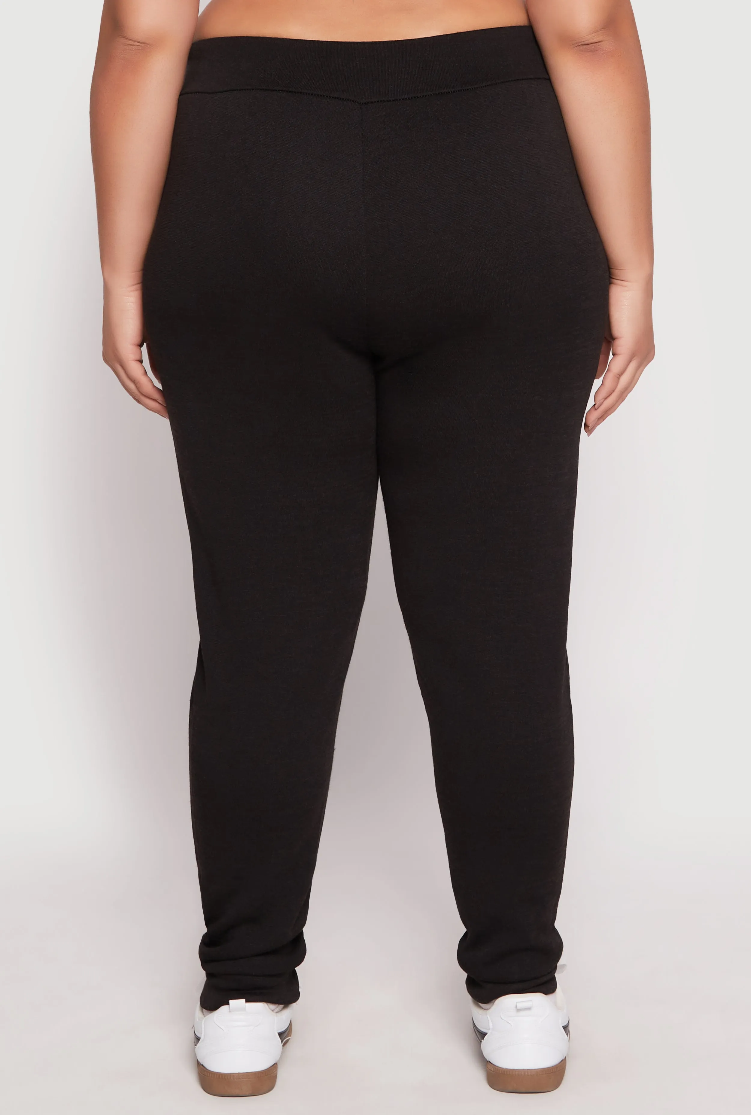 Plus Size Brushed Knit High Waisted Joggers sold by Rainbow product image thumbnail 3
