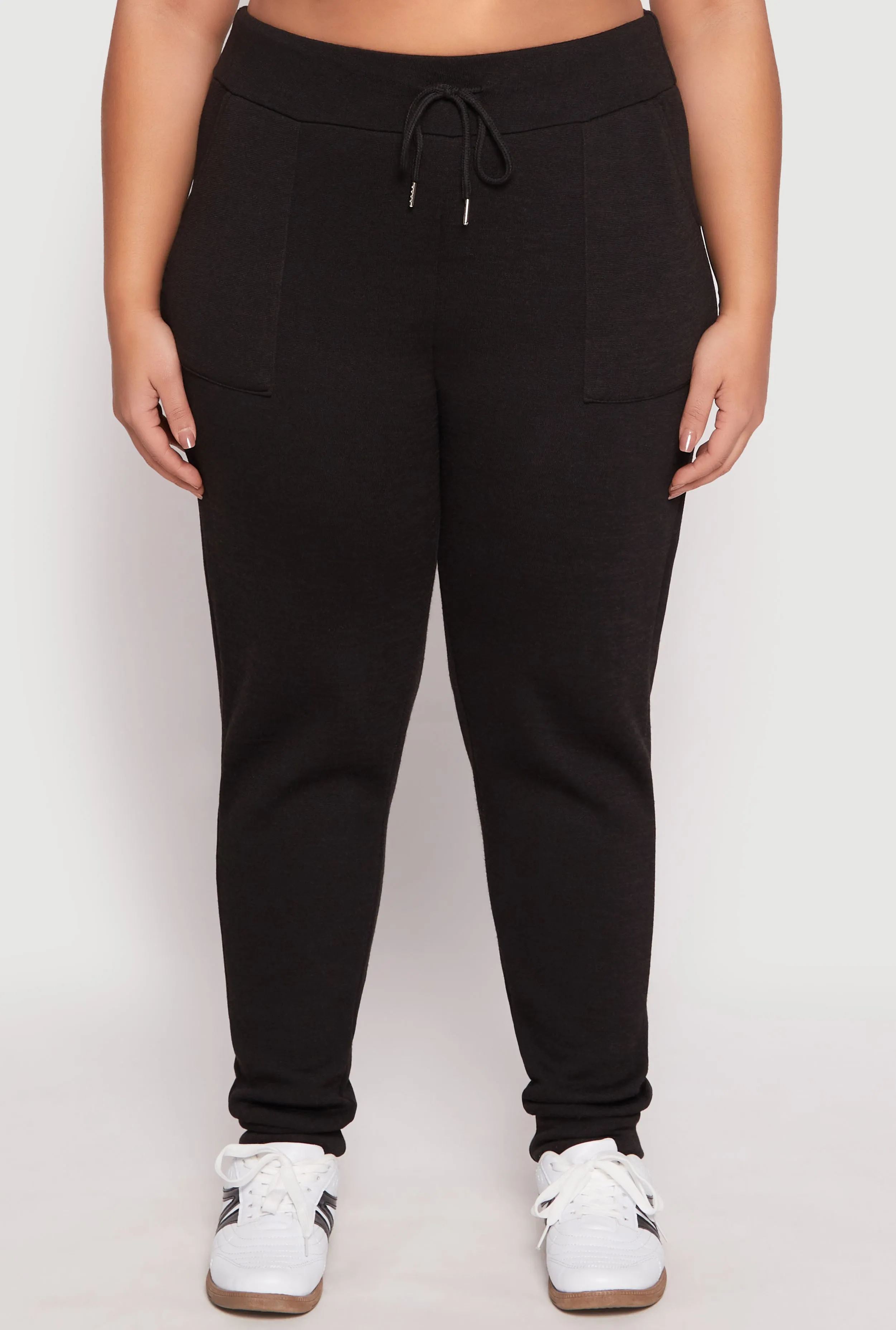 Plus Size Brushed Knit High Waisted Joggers sold by Rainbow product image thumbnail 5