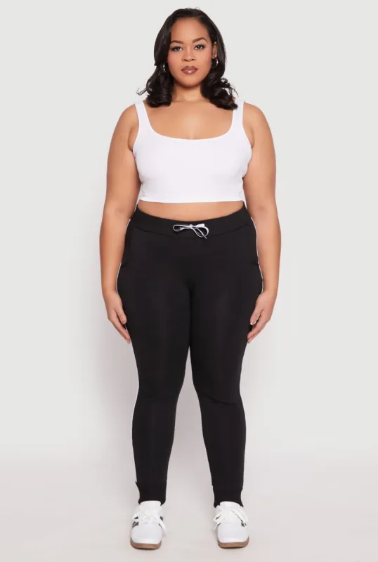 Plus Size Varsity Stripe Joggers sold by Rainbow