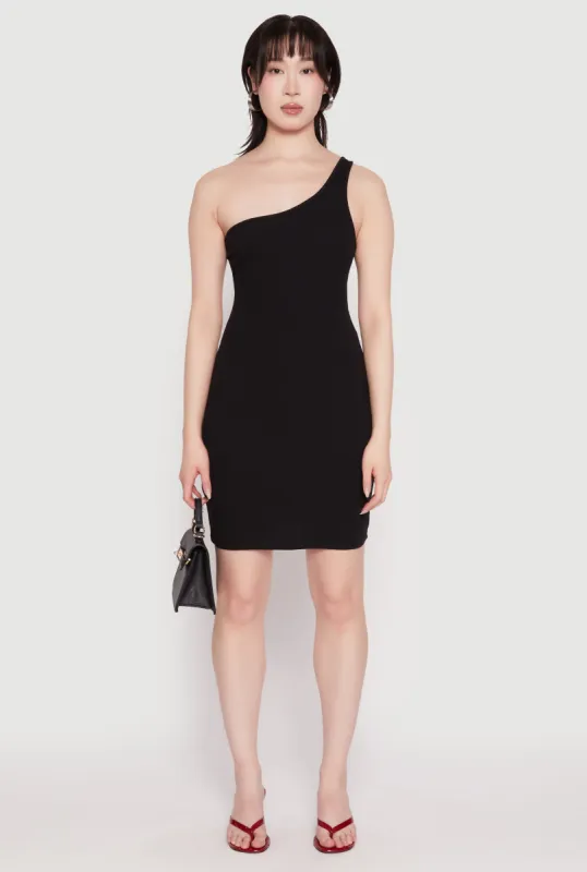 One Shoulder Mini Bodycon Dress sold by Rainbow