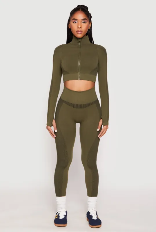 Seamless Compression Rib Leggings sold by Rainbow