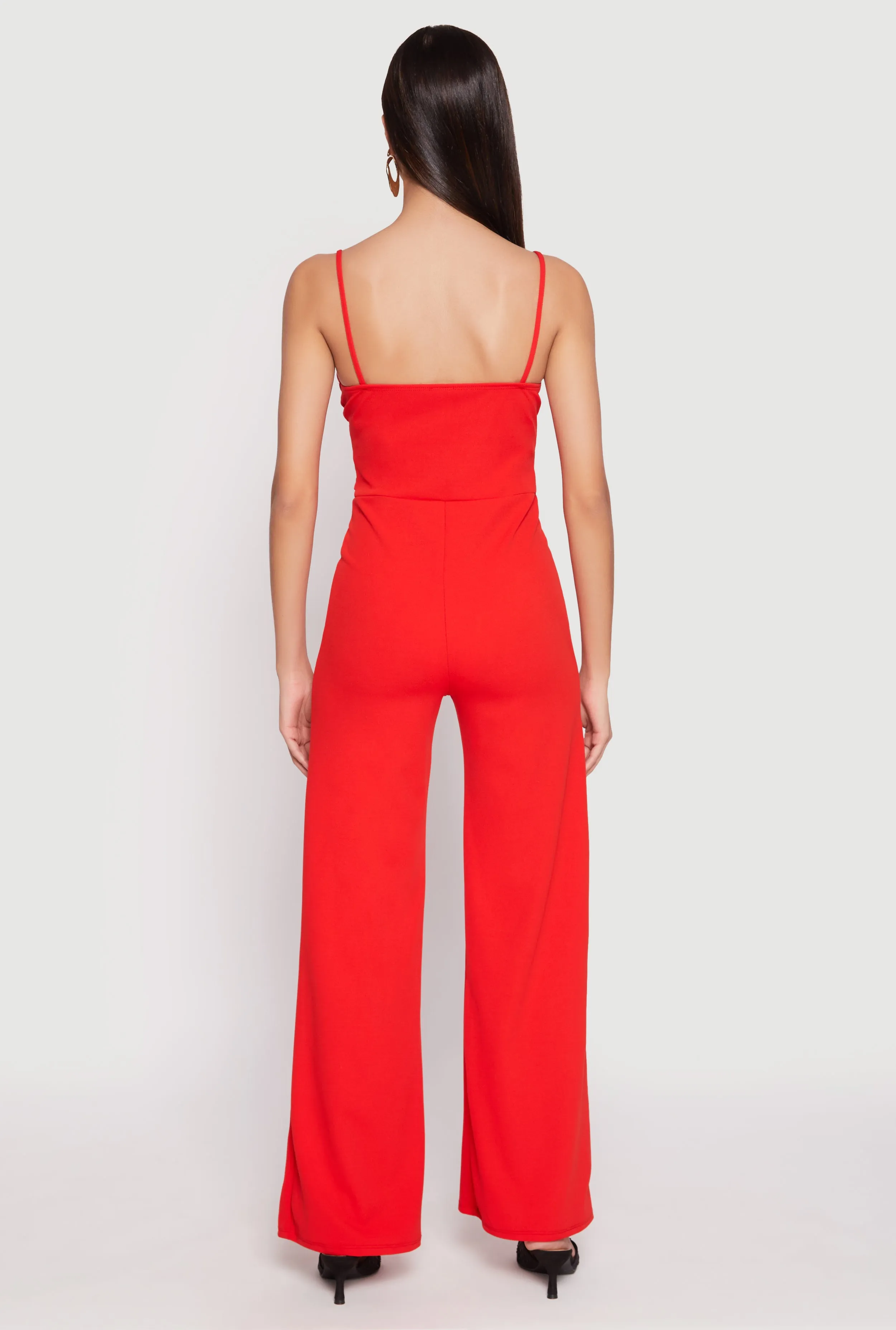 Crepe Knit Chain Belted Front Jumpsuit sold by Rainbow product image thumbnail 3