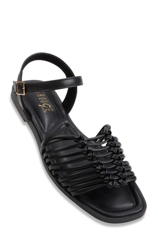 Woven Band Ankle Strap Sandals sold by Rainbow