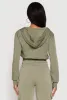 Fleece Zip Front Cropped Hoodie sold by Rainbow