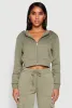 Fleece Zip Front Cropped Hoodie sold by Rainbow