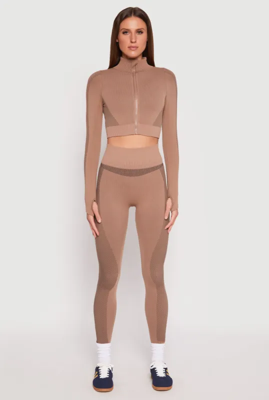 Seamless Compression Rib Leggings sold by Rainbow