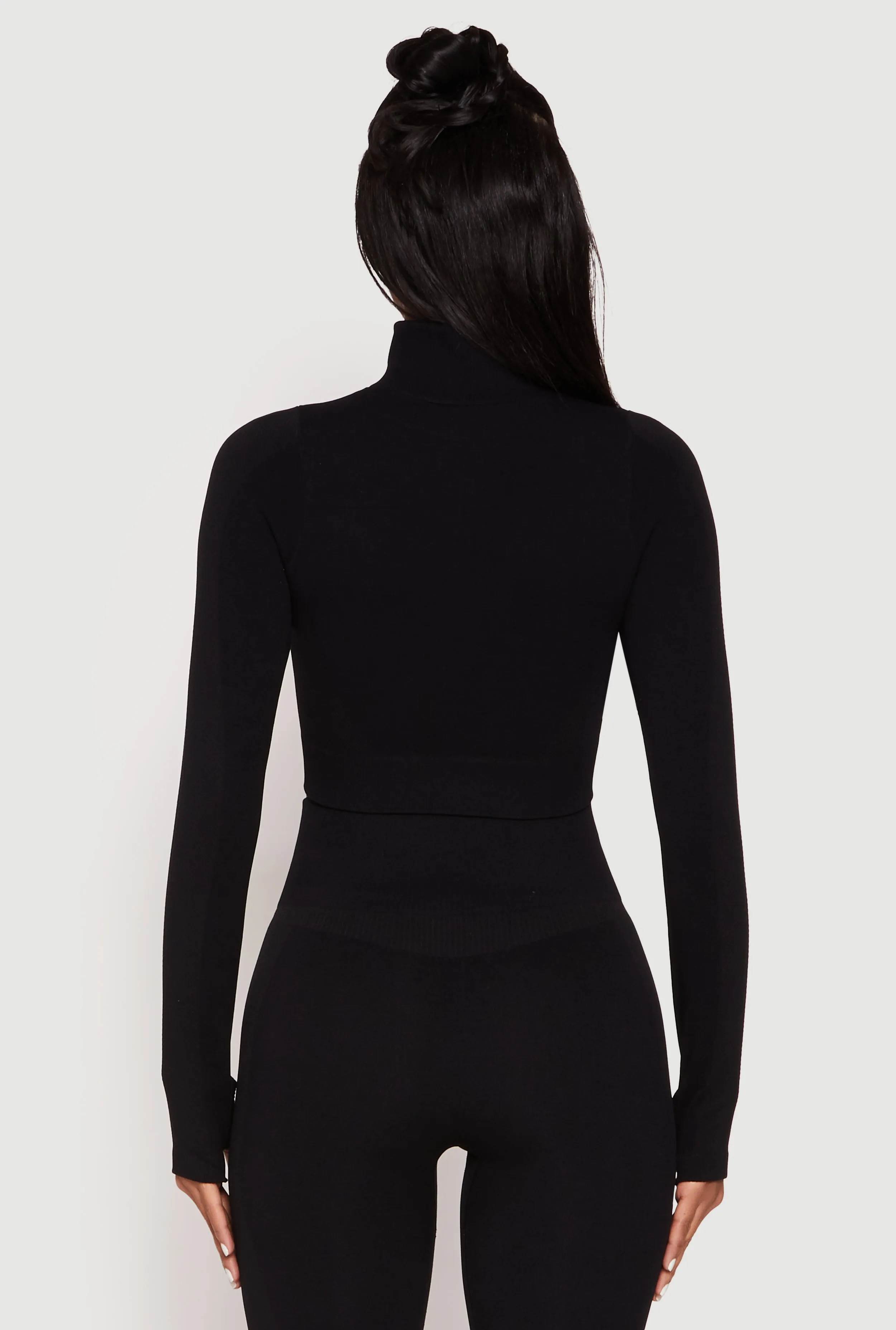 Compression Rib Mock Neck Track Jacket sold by Rainbow product image thumbnail 5