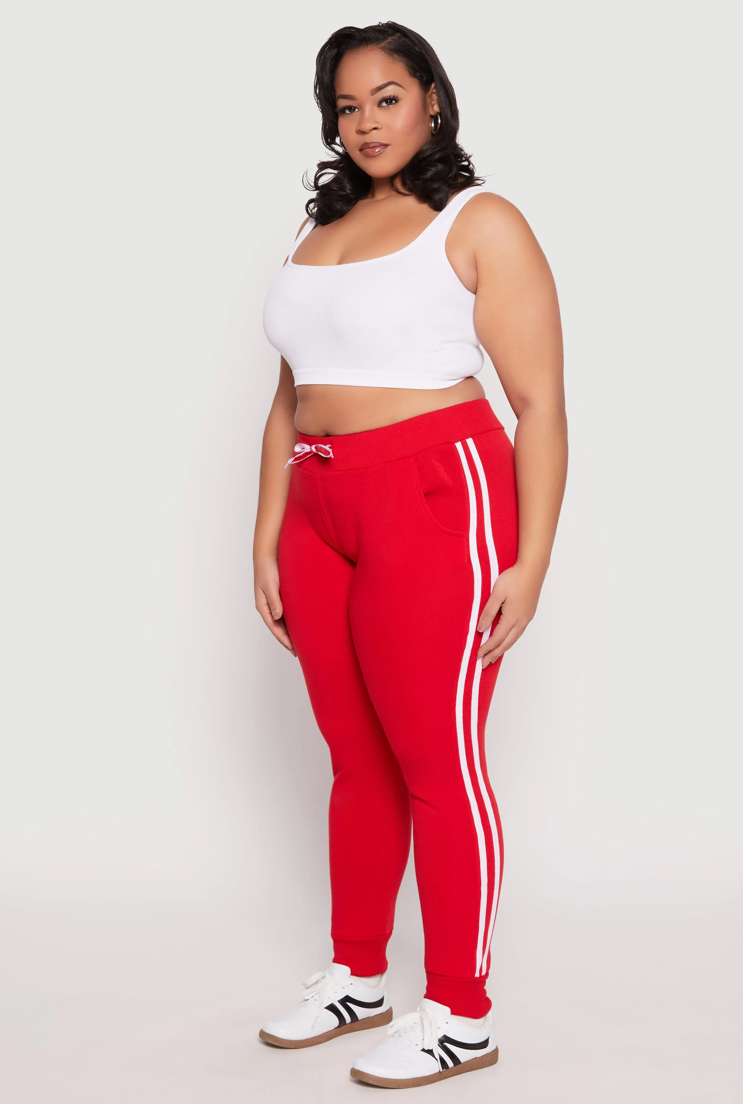 Plus Size Varsity Stripe Joggers sold by Rainbow product image thumbnail 2