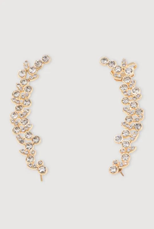 Cubic Zirconia Ear Climber Earrings sold by Rainbow