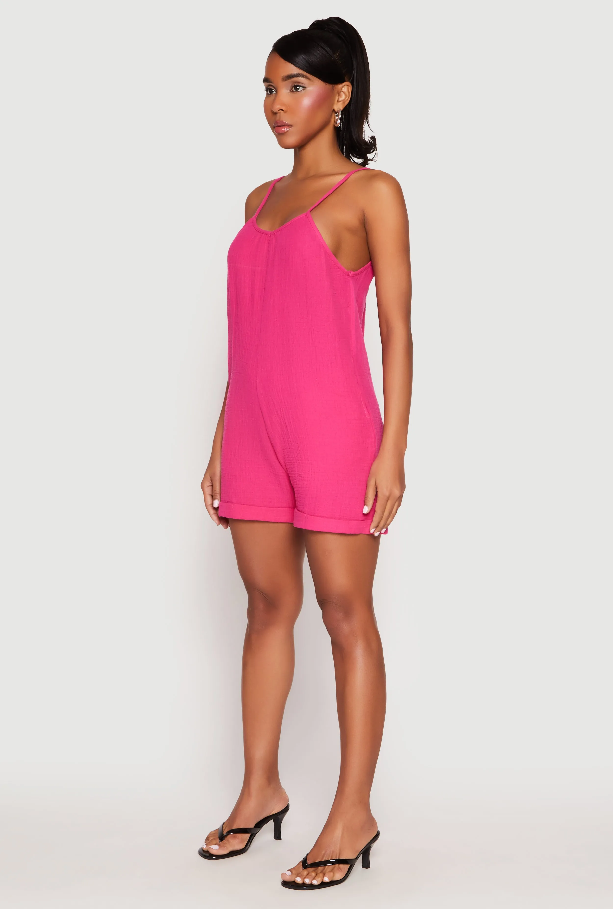 Gauze Knit Side Pocket Romper sold by Rainbow product image thumbnail 2