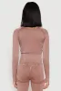 Daisy Seamless Acid Wash Long Sleeve Crop Top sold by Rainbow