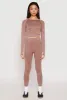 Daisy Seamless Acid Wash Long Sleeve Crop Top sold by Rainbow