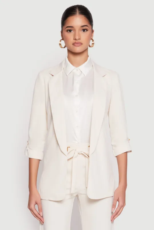 Crepe Knit Open Front Blazer sold by Rainbow