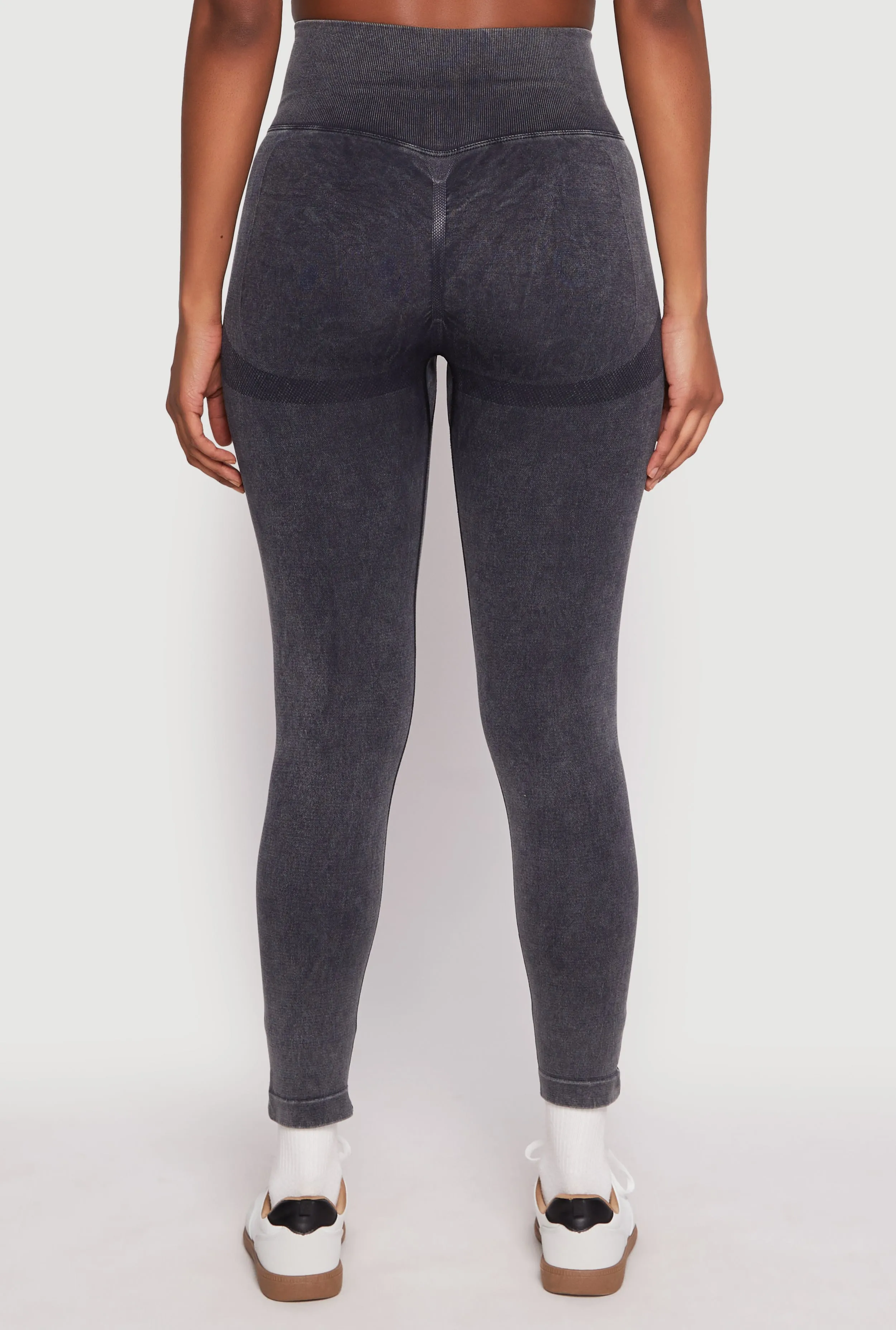 Daisy Seamless Acid Wash High Waist Leggings sold by Rainbow product image thumbnail 3